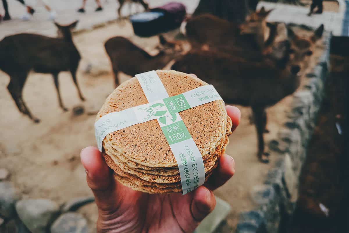 Deer crackers in Nara