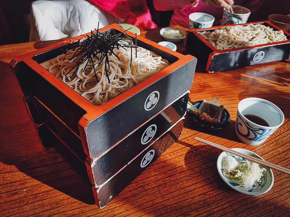 Matsumoto Travel Guide Trays of soba