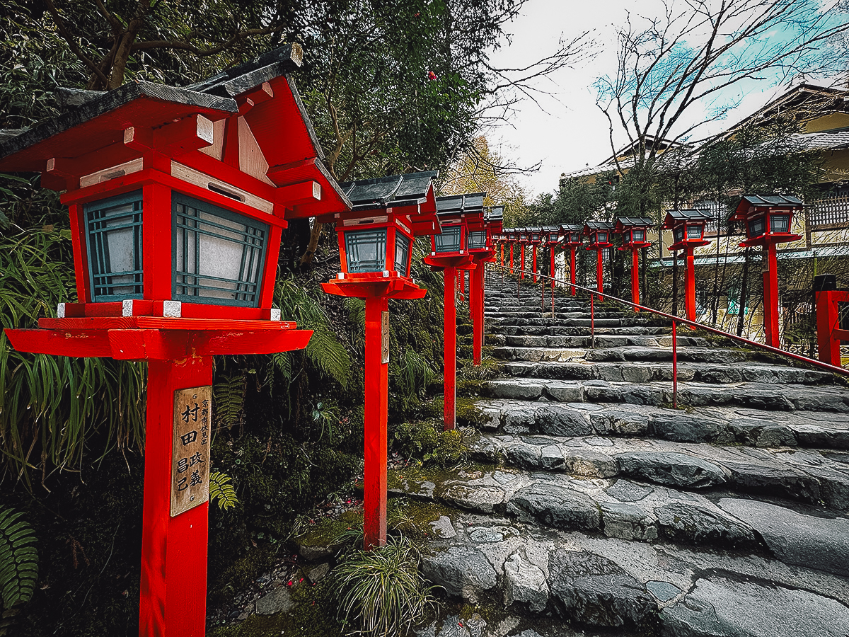 Kyoto Travel Guide Red lanterns at Kibune Shrine