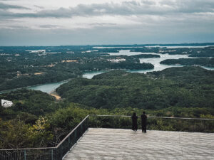 Viewing platform overlooking Ago Bay