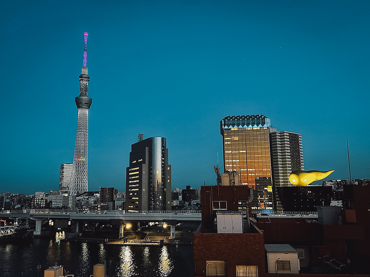 Night view from Asakusa Hare Terrace observation deck