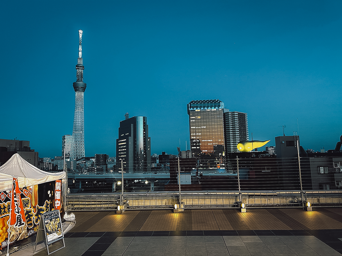 Night view from Asakusa Hare Terrace observation deck