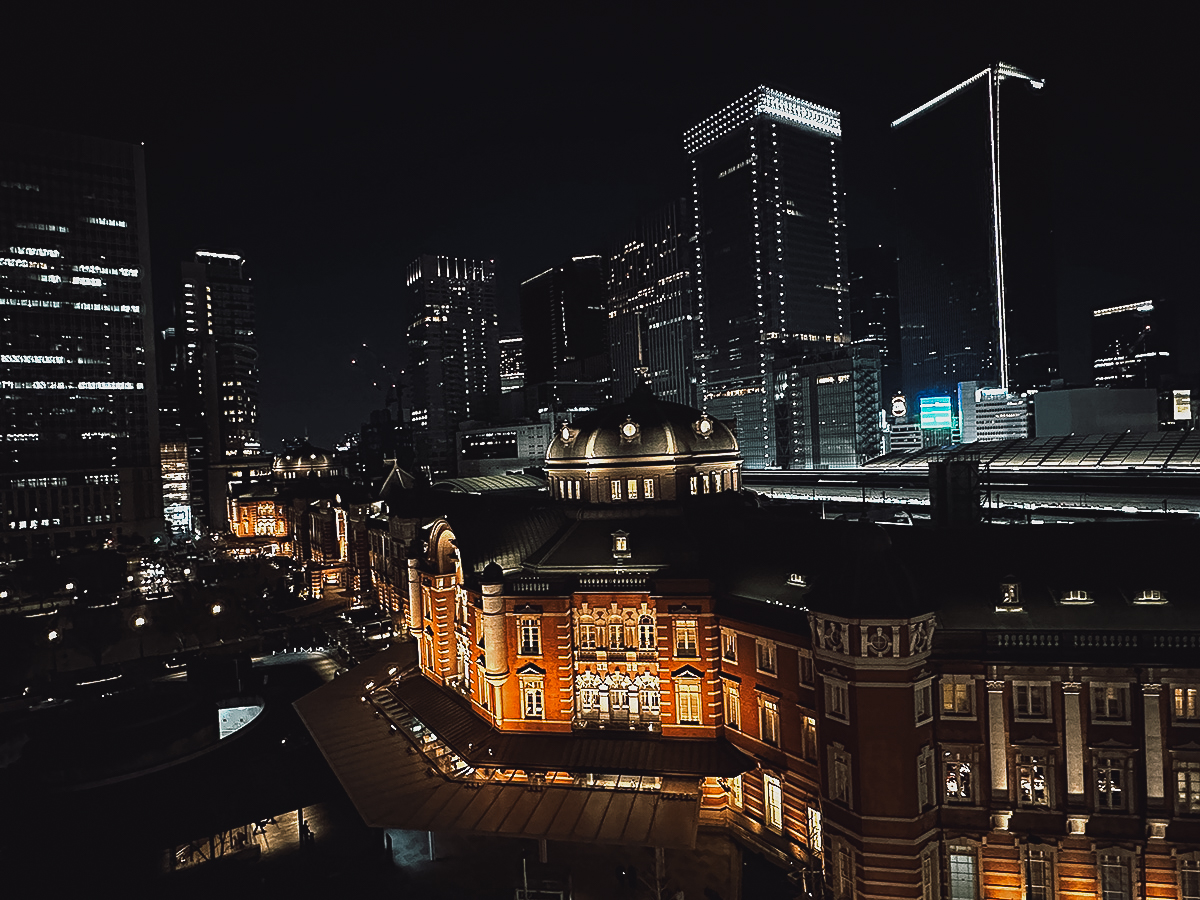 Night view from KITTE Garden observation deck