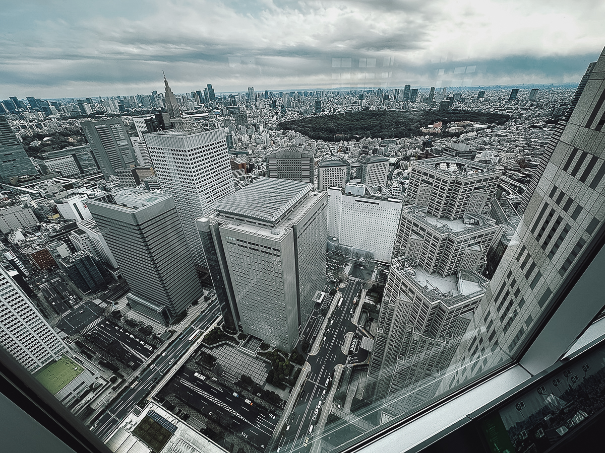 View from the Tokyo Metropolitan Government building observation deck