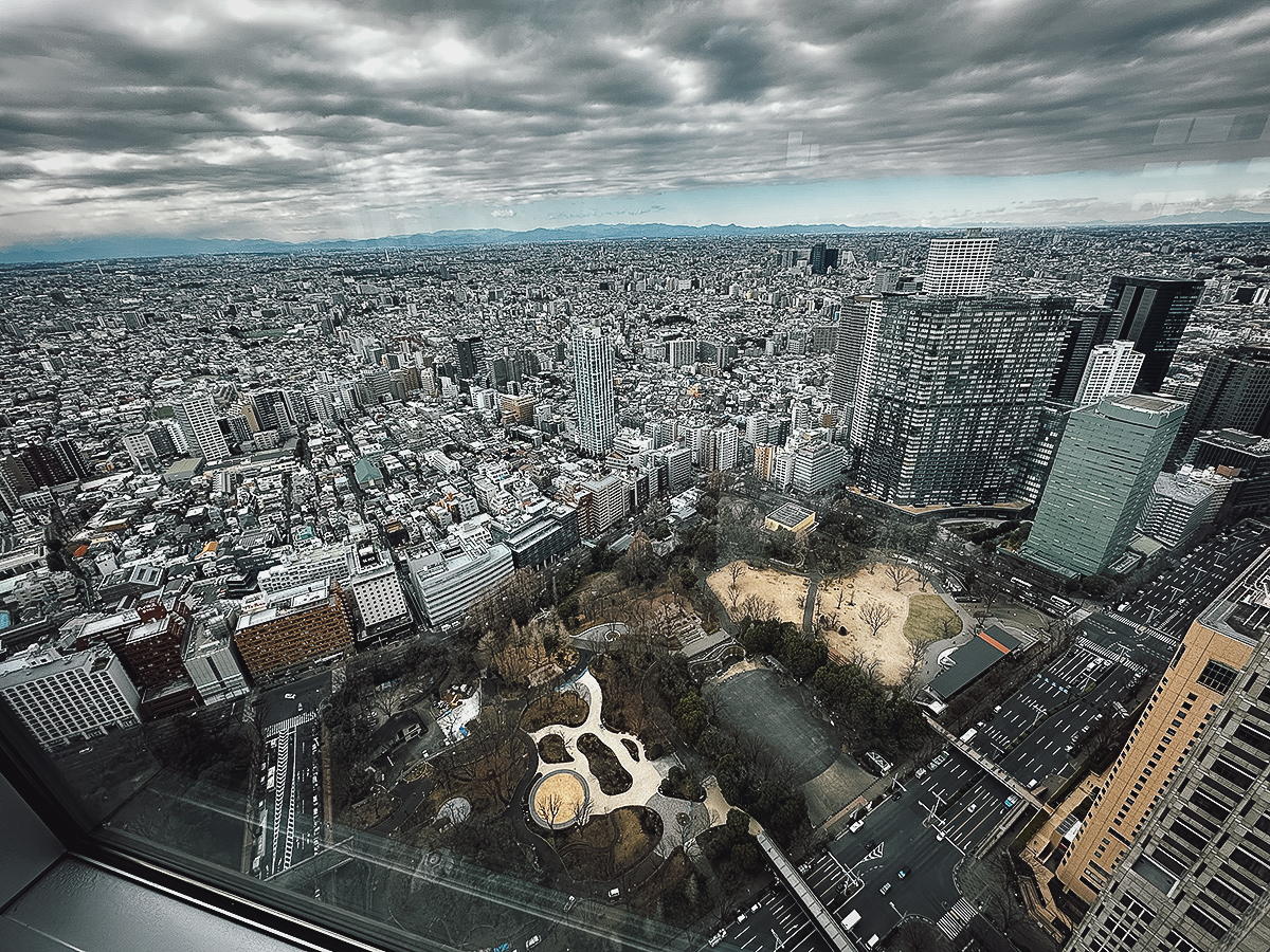 View from the Tokyo Metropolitan Government building observation deck