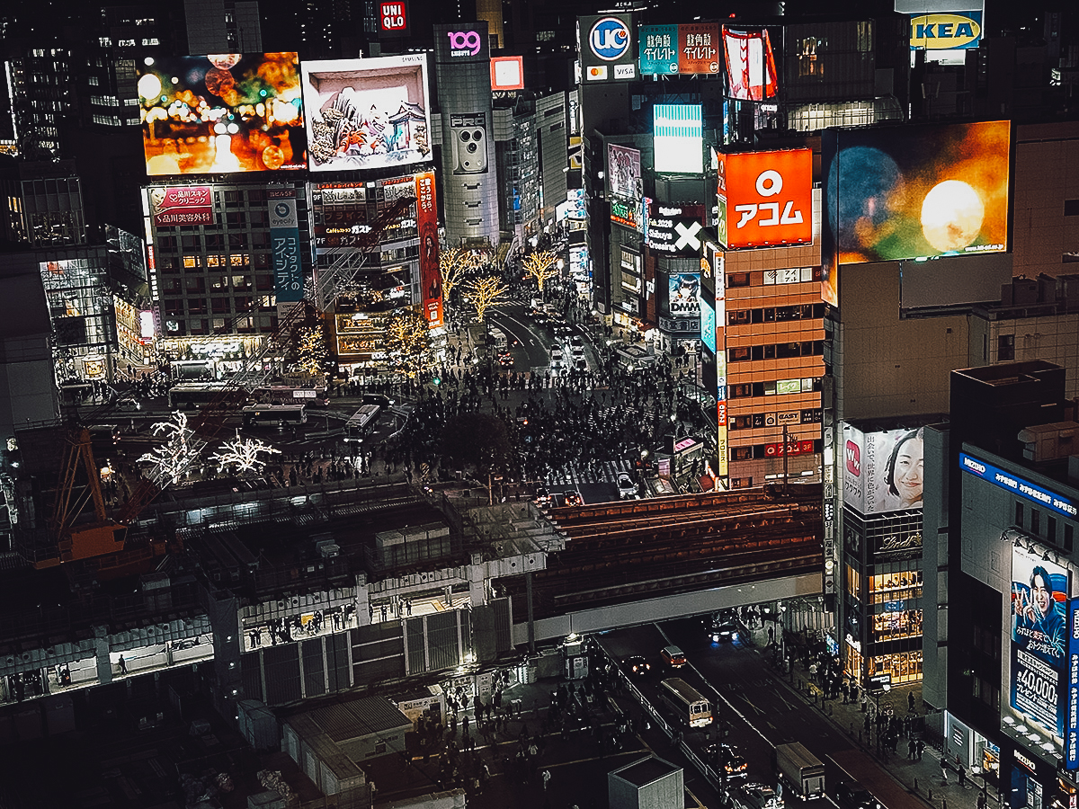 Night view from Shibuya Hikarie observation deck