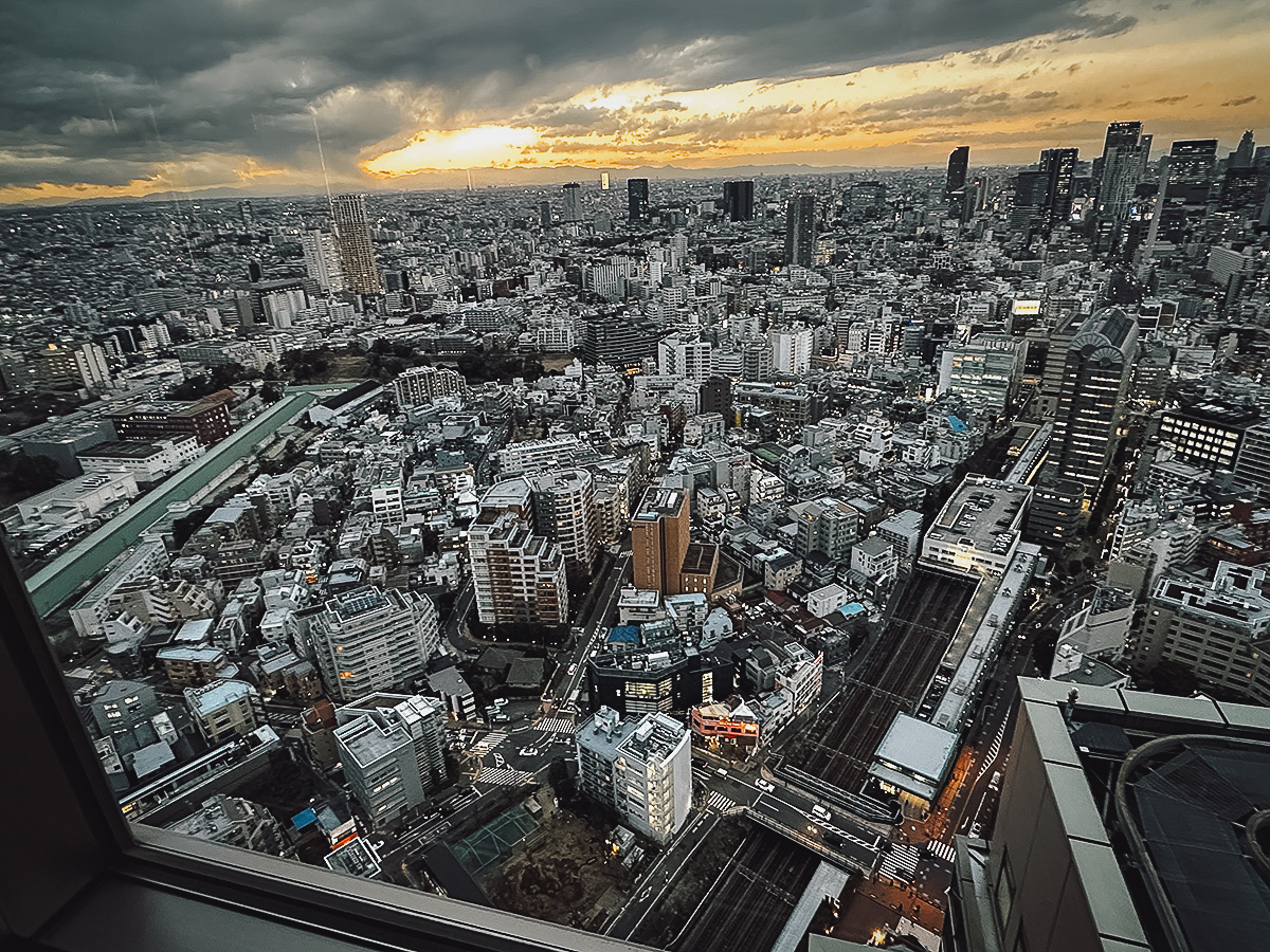 View from Top of Yebisu observation deck