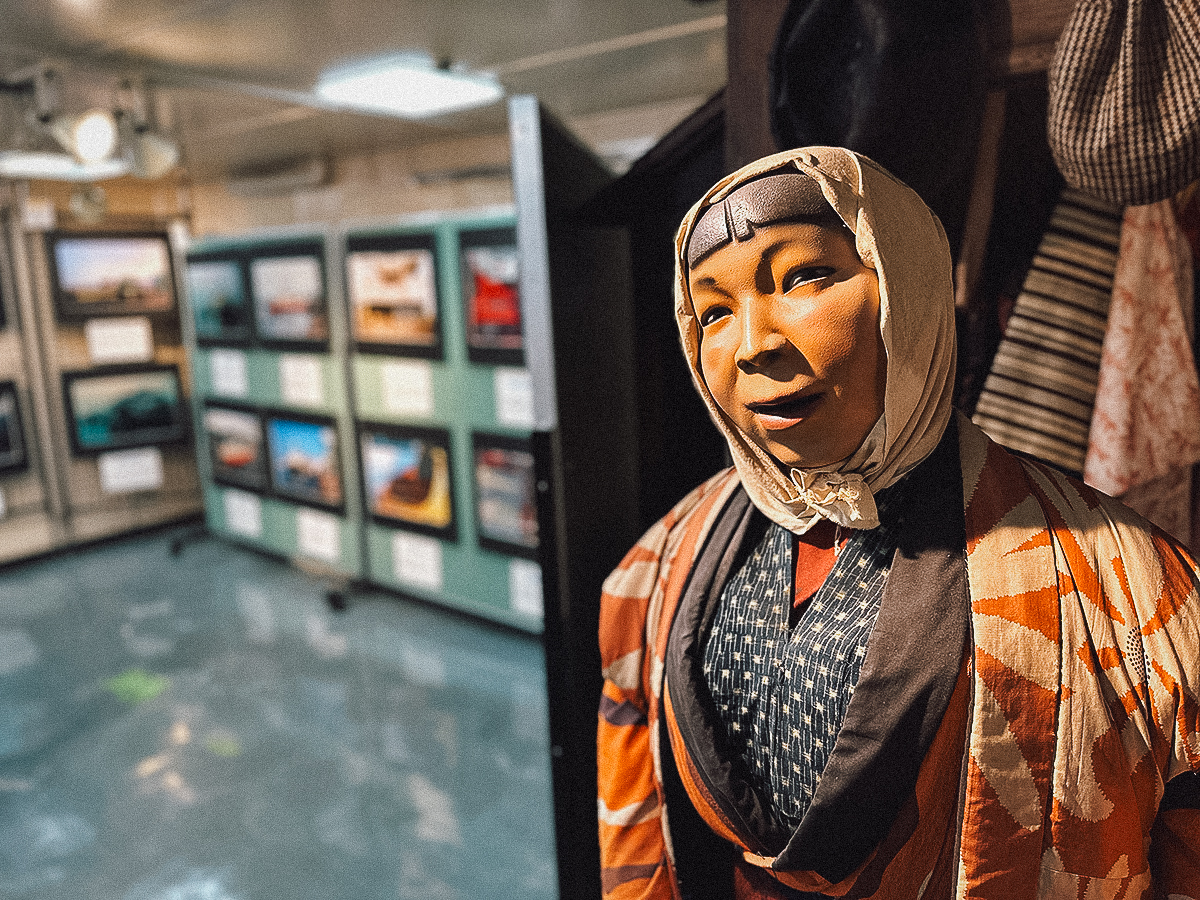 Mannequin inside the Hakkoda Maru memorial ship