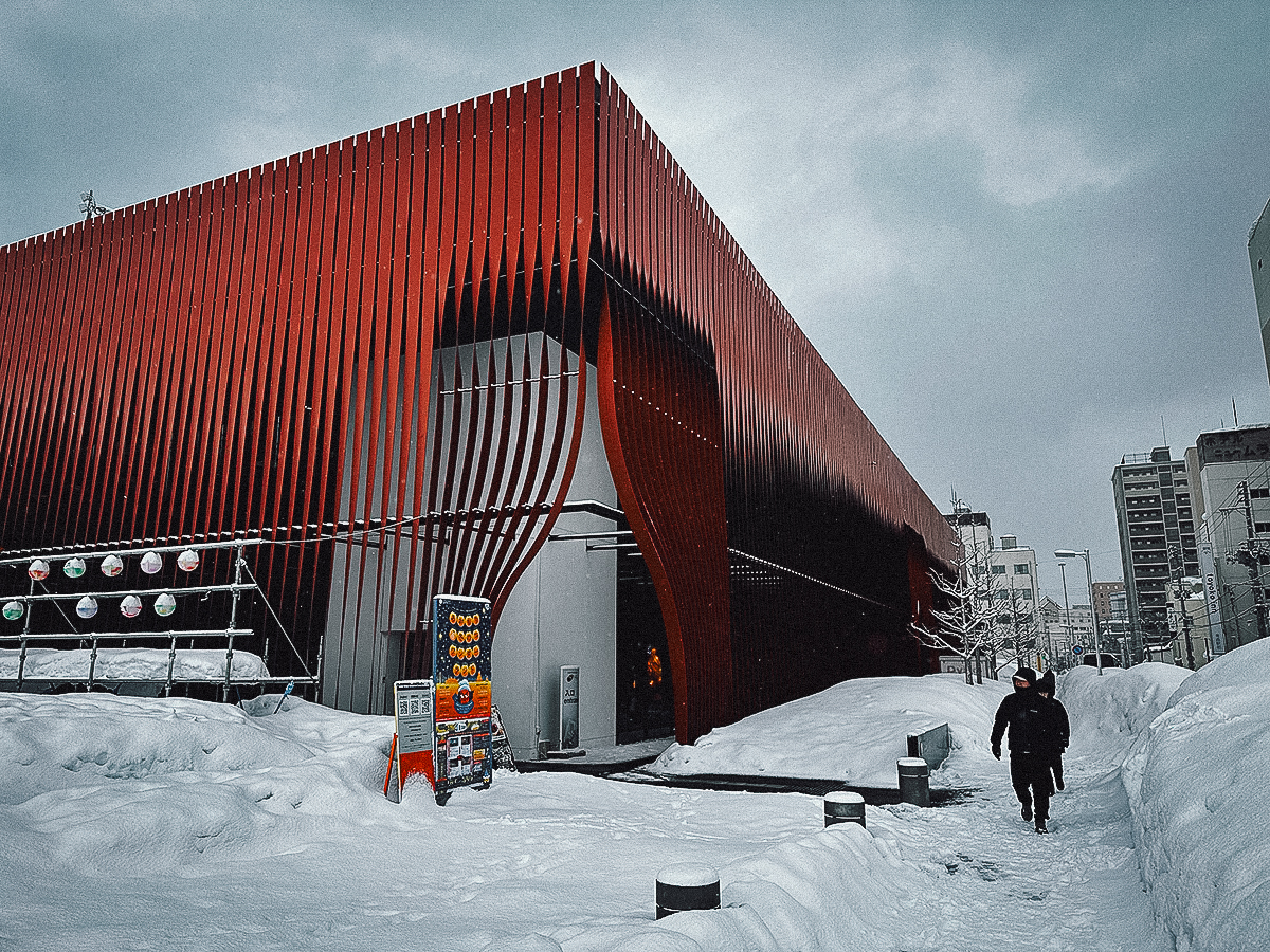 Nebuta Museum Wa Rasse in the snow