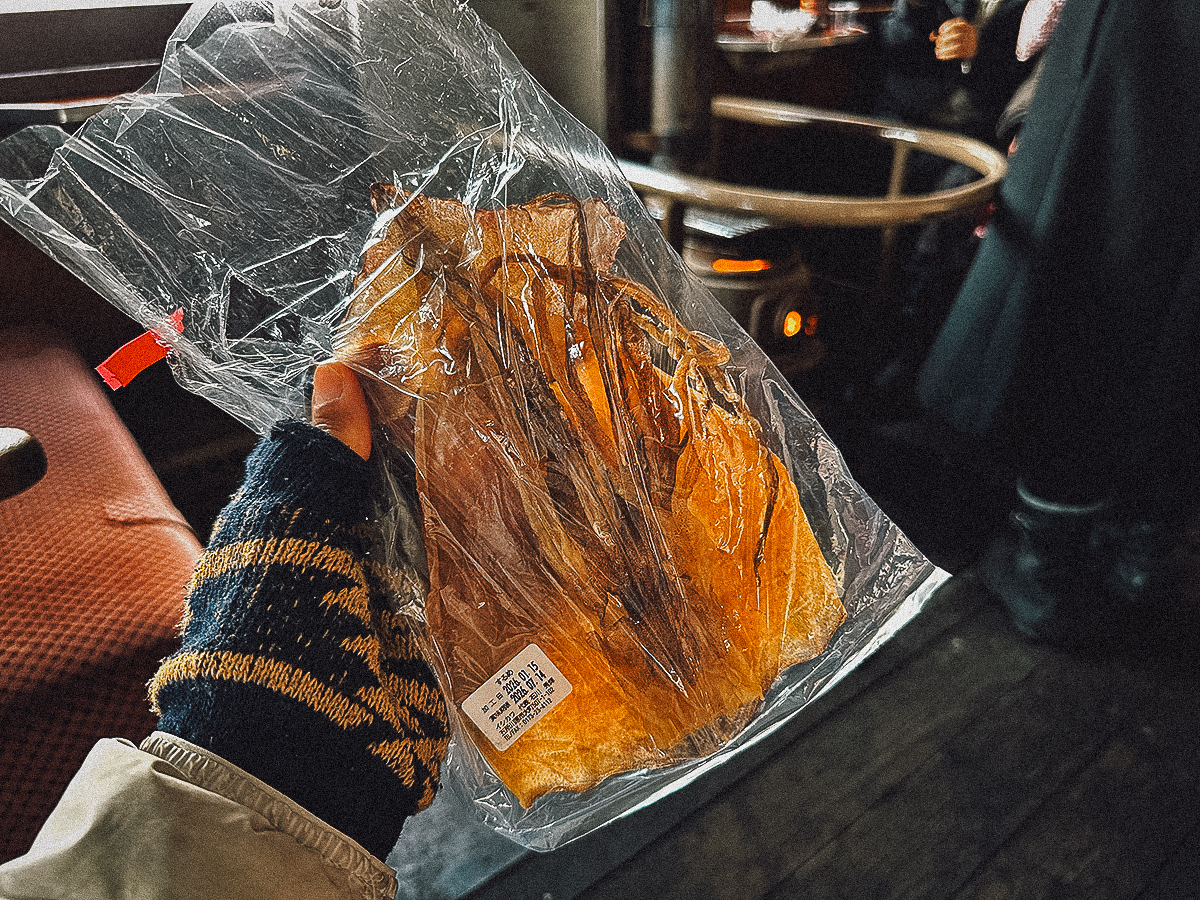 Packet of dried squid