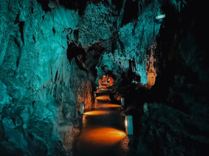 Inside Ryusendo Cave