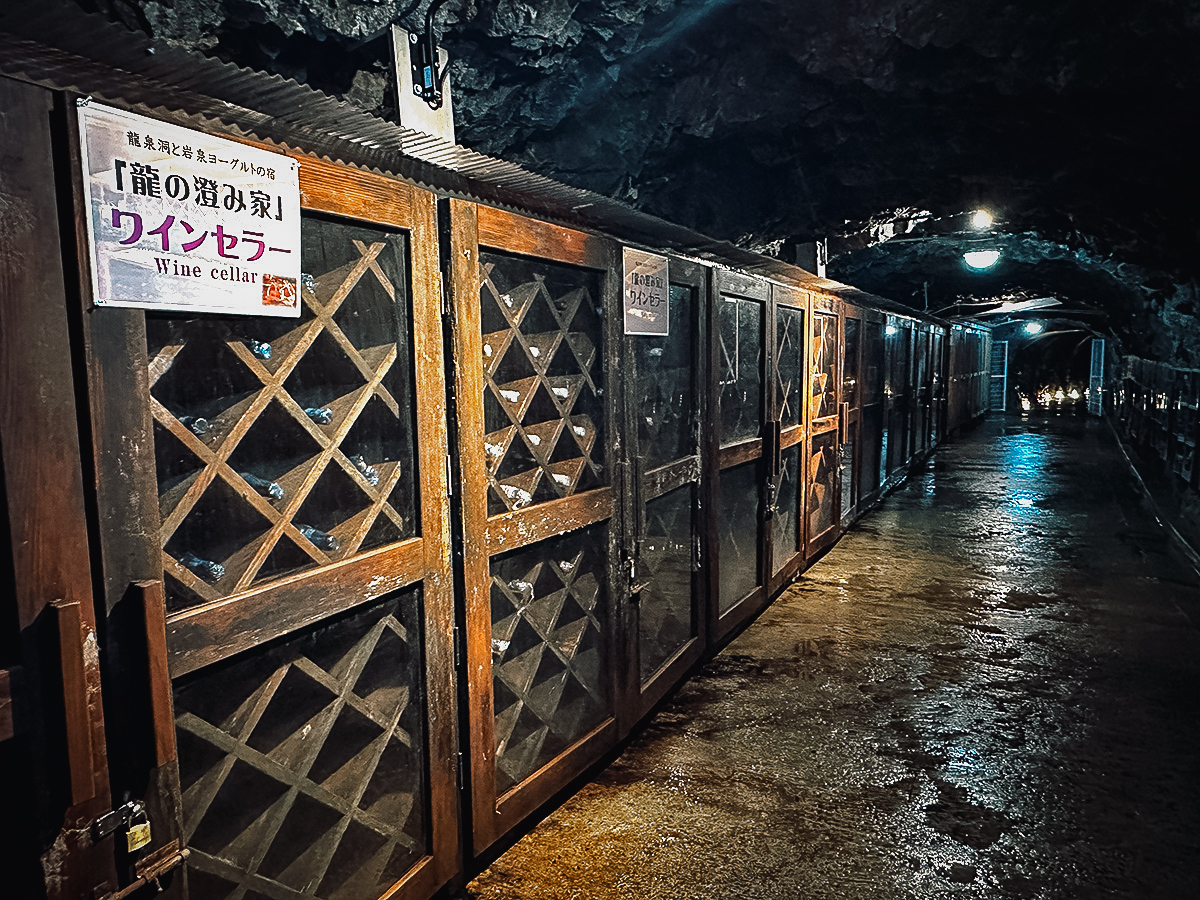 Wine cellar inside Ryusendo Cave
