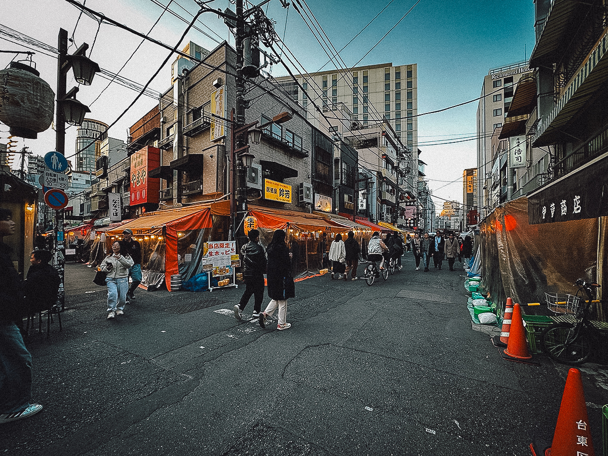 Tented stalls along Hoppy Street