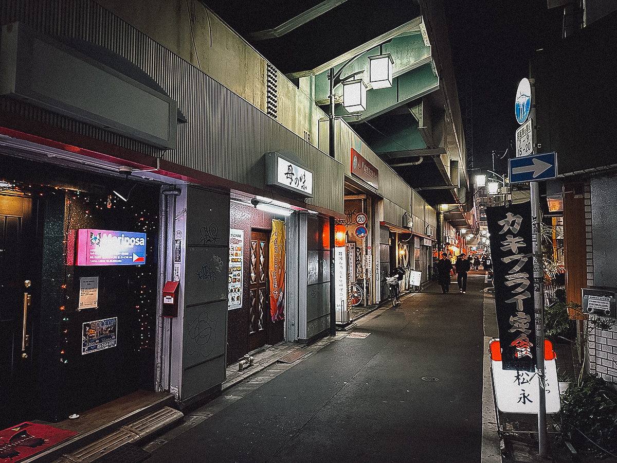 Establishments along Koenji Gado-shita