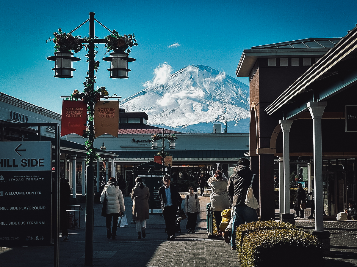 View of Mt. Fuji from Gotemba Premium Outlets