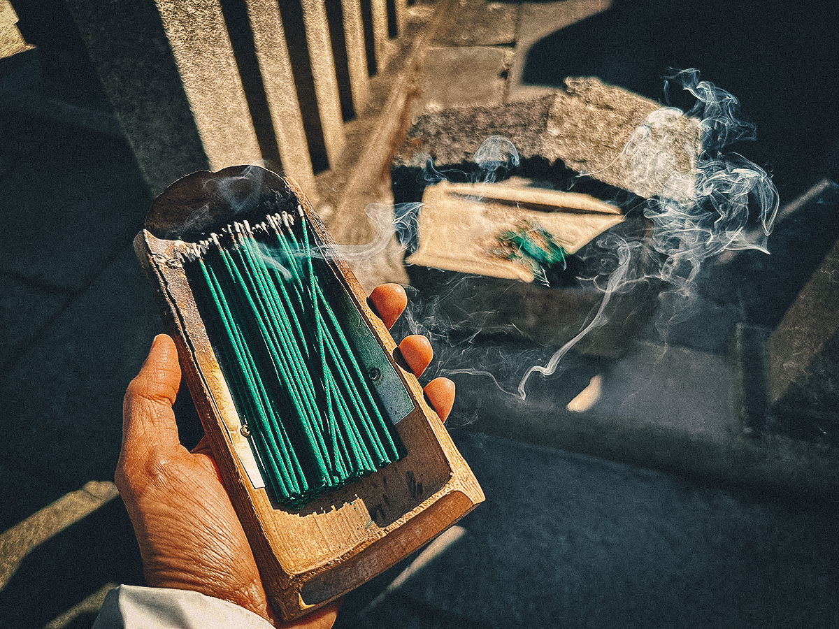 Incense sticks at Sengaku-ji Temple